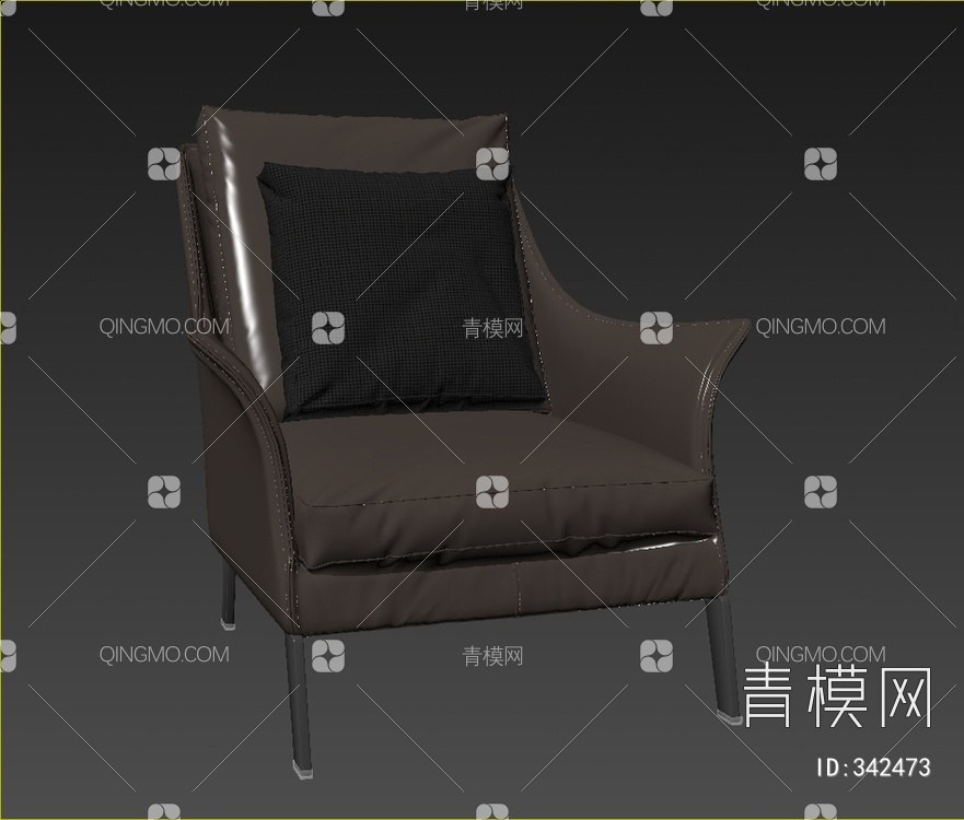 单人沙发椅3D模型下载【ID:342473】