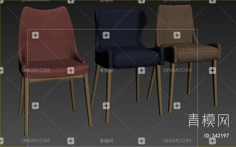 单椅组合3D模型下载【ID:342197】