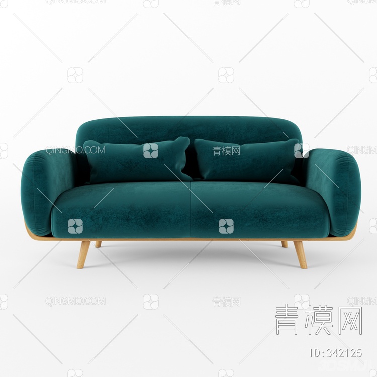 双人沙发3D模型下载【ID:342125】