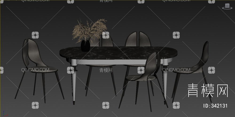 餐桌椅组合3D模型下载【ID:342131】