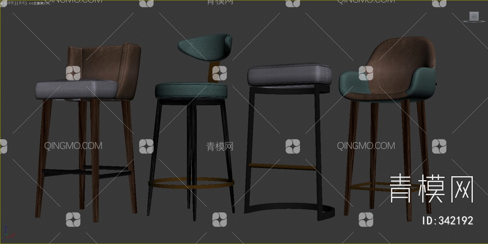 吧椅3D模型下载【ID:342192】