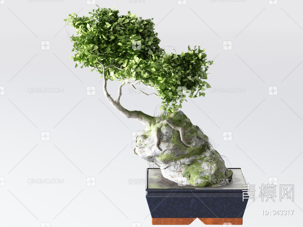 松树盆栽3D模型下载【ID:343317】