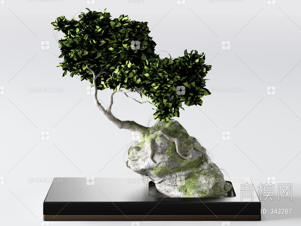 松树盆栽3D模型下载【ID:343287】