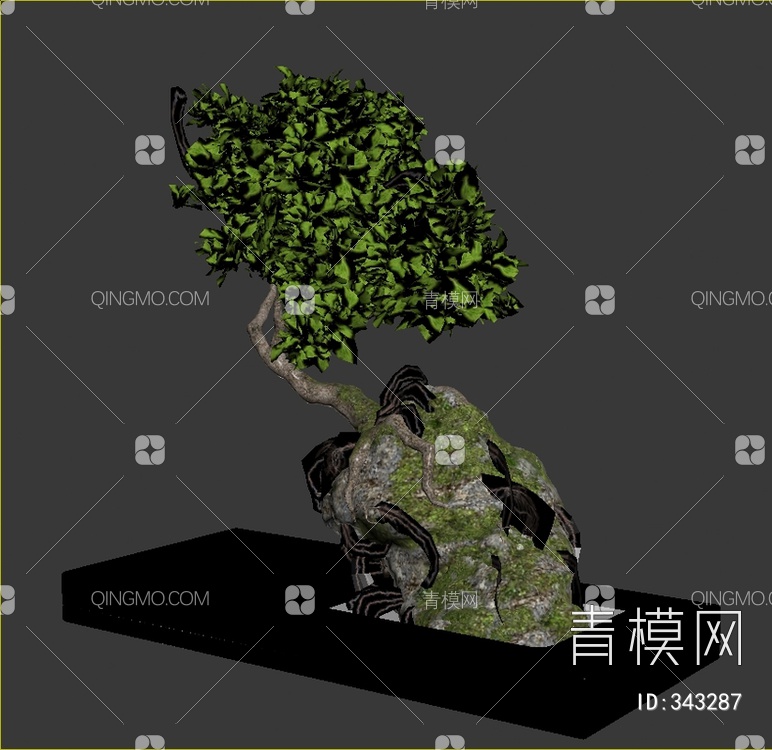 松树盆栽3D模型下载【ID:343287】