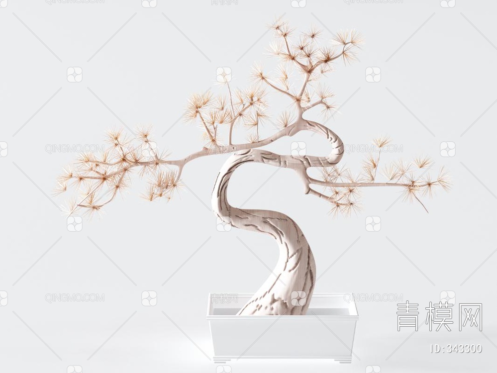 松树盆栽3D模型下载【ID:343300】