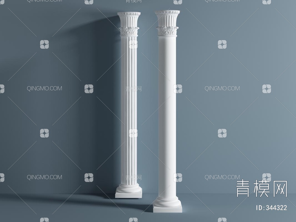 罗马柱3D模型下载【ID:344322】