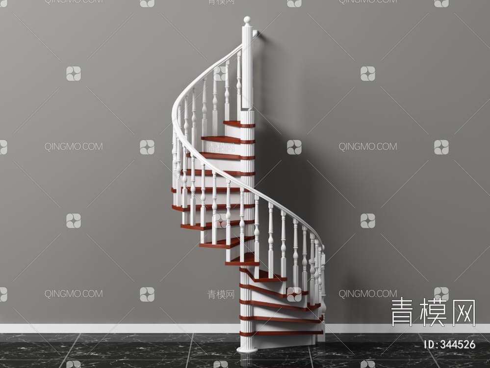 旋转楼梯3D模型下载【ID:344526】