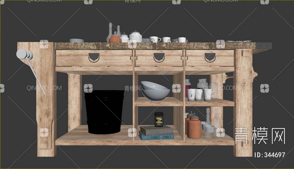 厨房用具3D模型下载【ID:344697】