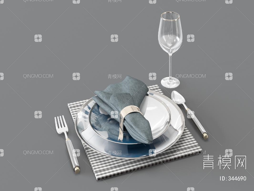餐具3D模型下载【ID:344690】
