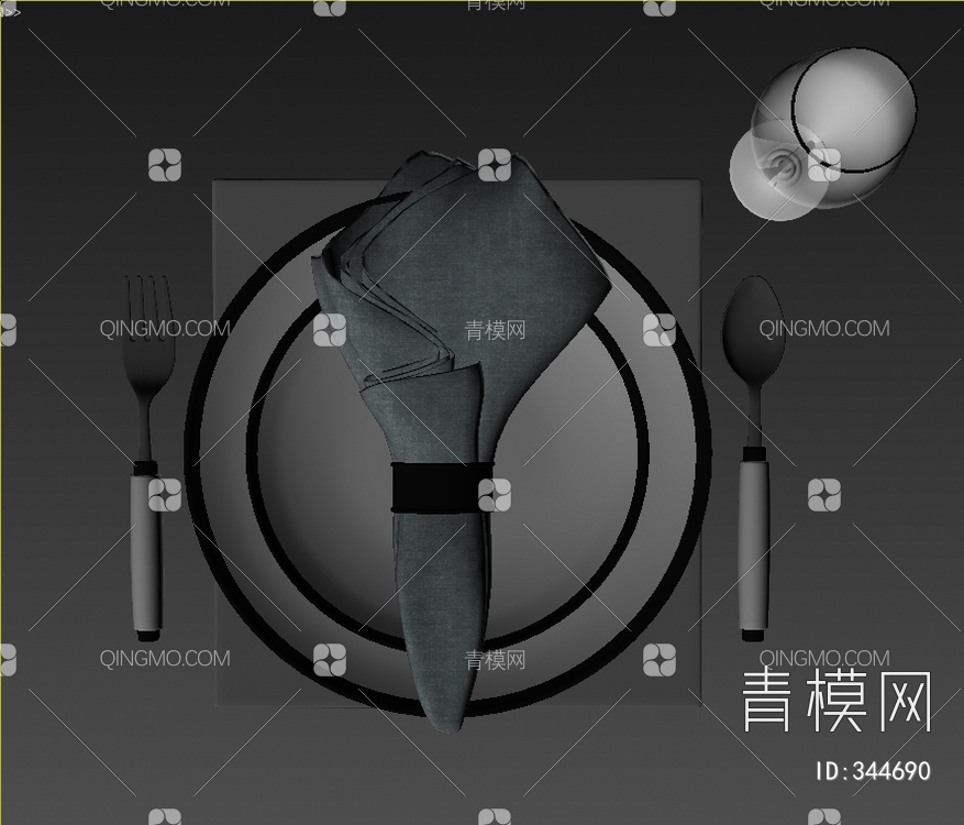 餐具3D模型下载【ID:344690】