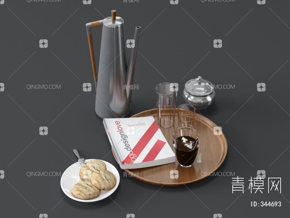 餐桌餐具组合3D模型下载【ID:344693】