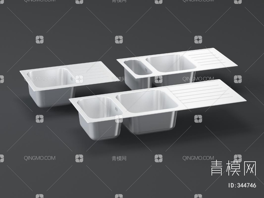 水槽组合3D模型下载【ID:344746】