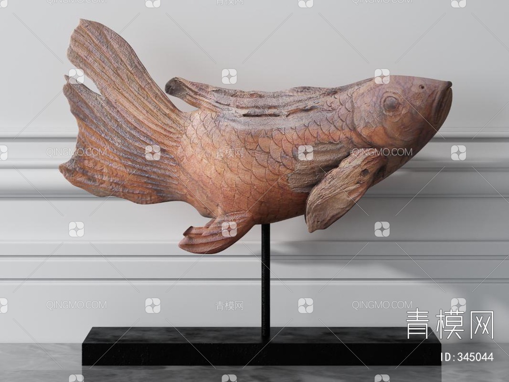 鱼摆件3D模型下载【ID:345044】