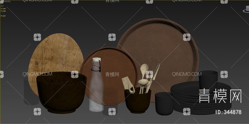 餐具3D模型下载【ID:344878】