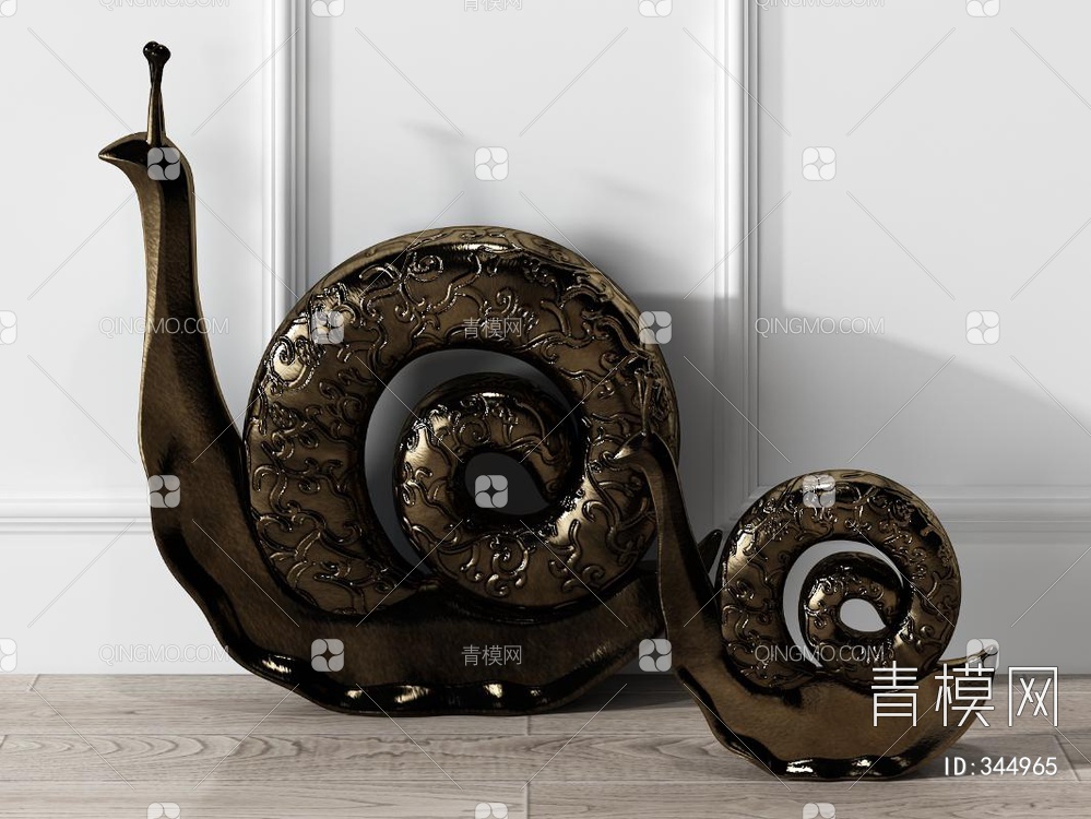 蜗牛摆件3D模型下载【ID:344965】