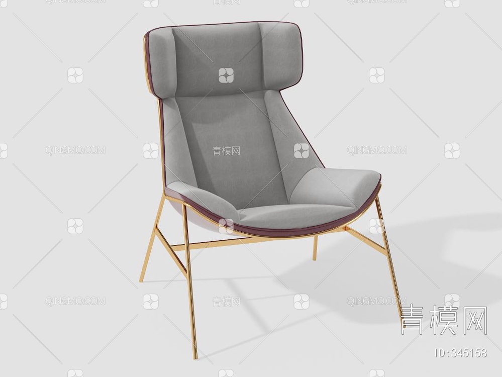 单人沙发3D模型下载【ID:345158】