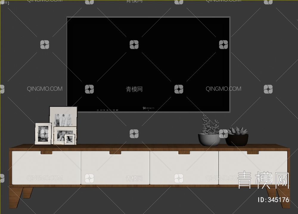 电视柜3D模型下载【ID:345176】