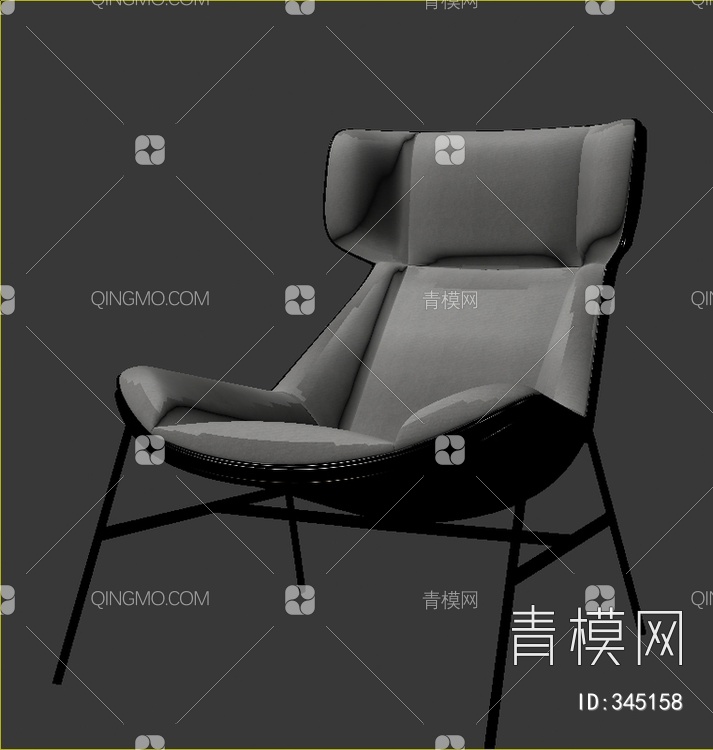 单人沙发3D模型下载【ID:345158】