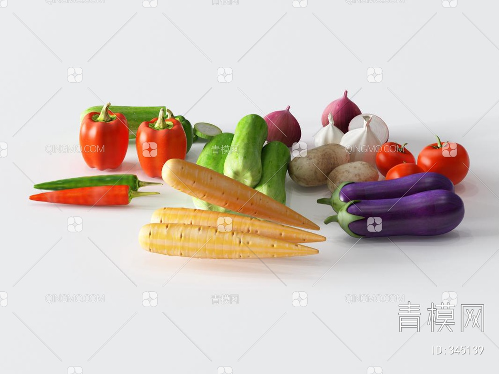 蔬菜3D模型下载【ID:345139】