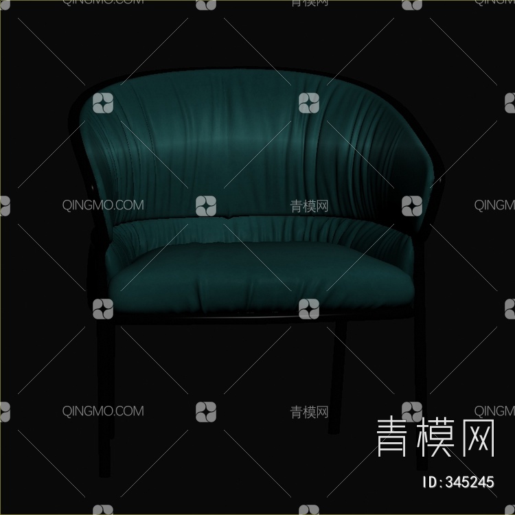 单人沙发椅3D模型下载【ID:345245】