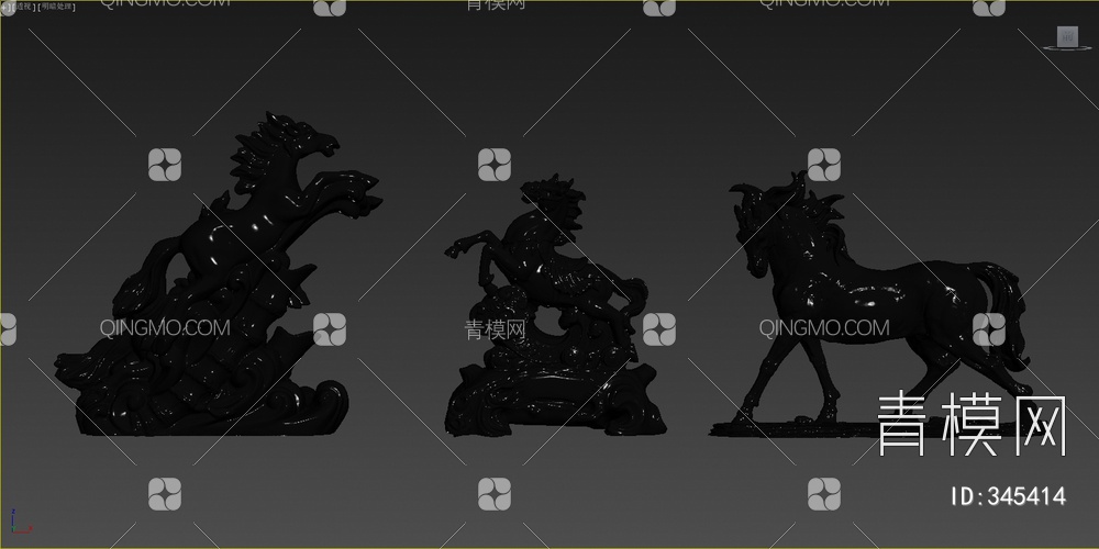 马雕塑3D模型下载【ID:345414】