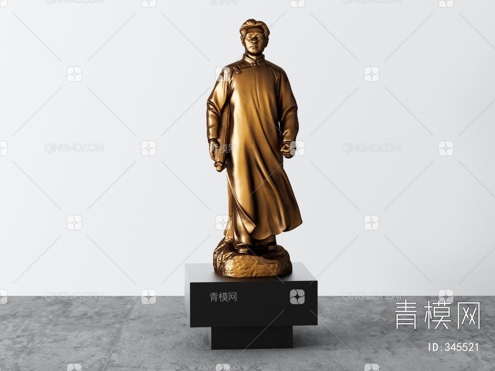 人物雕塑3D模型下载【ID:345521】