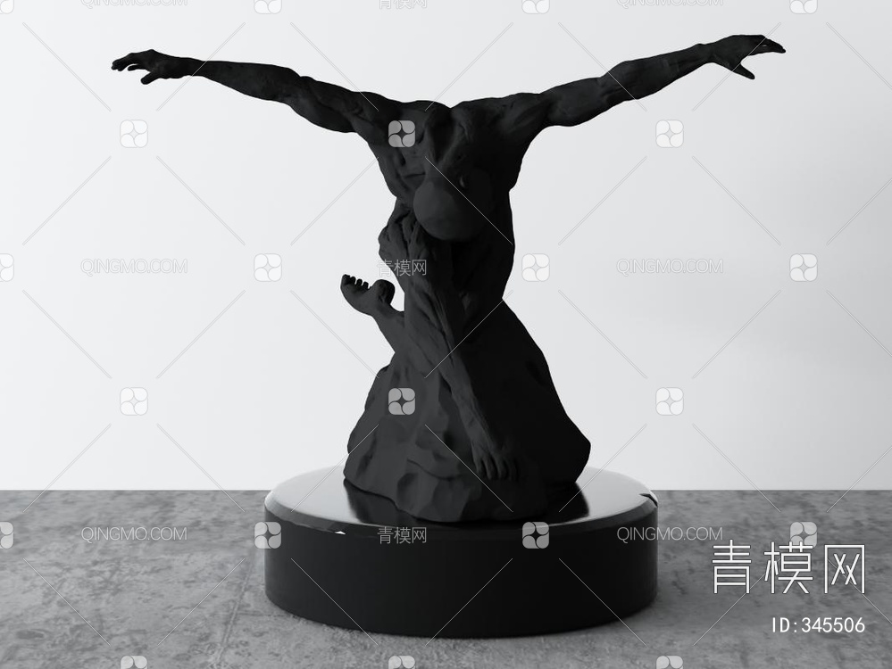 人物雕塑3D模型下载【ID:345506】