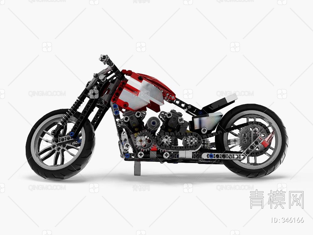 儿童玩具摩托车3D模型下载【ID:346166】