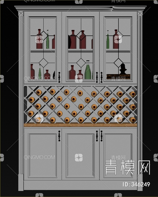 酒柜3D模型下载【ID:346249】