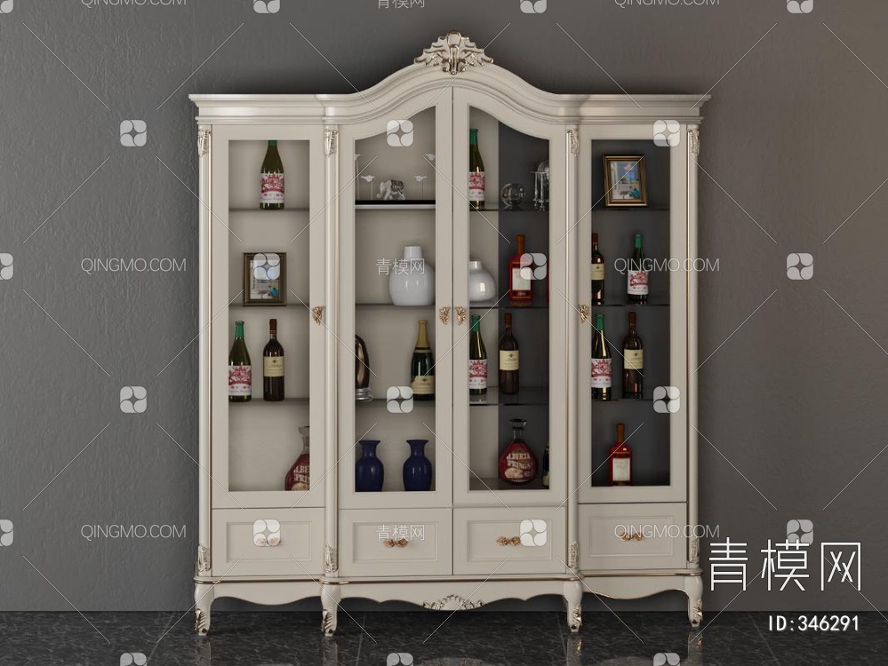 酒柜3D模型下载【ID:346291】