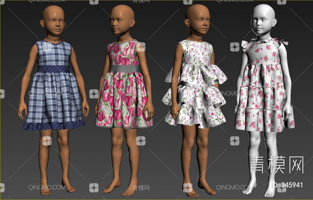 儿童裙子3D模型下载【ID:345941】