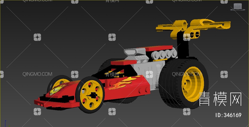 儿童玩具赛车3D模型下载【ID:346169】
