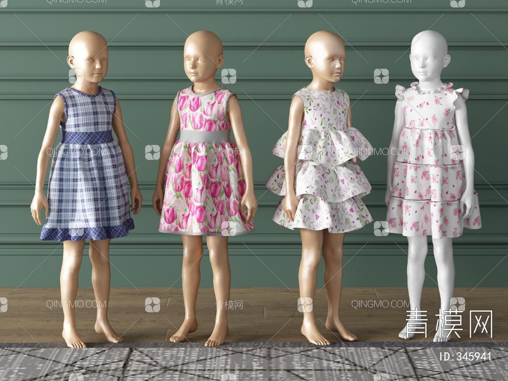 儿童裙子3D模型下载【ID:345941】