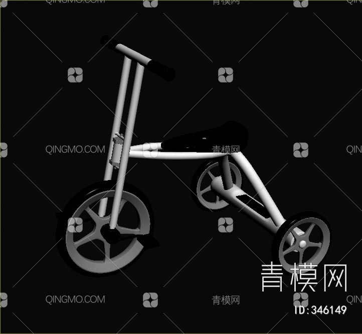 儿童自行车玩具3D模型下载【ID:346149】