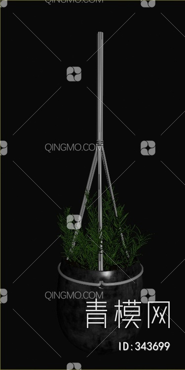 植物吊篮3D模型下载【ID:343699】