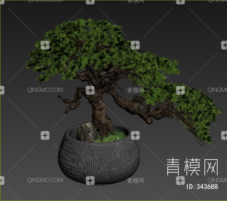 盆栽盆景3D模型下载【ID:343688】