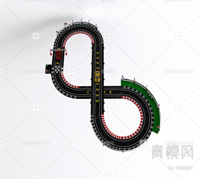 儿童玩具车赛道3D模型下载【ID:346591】