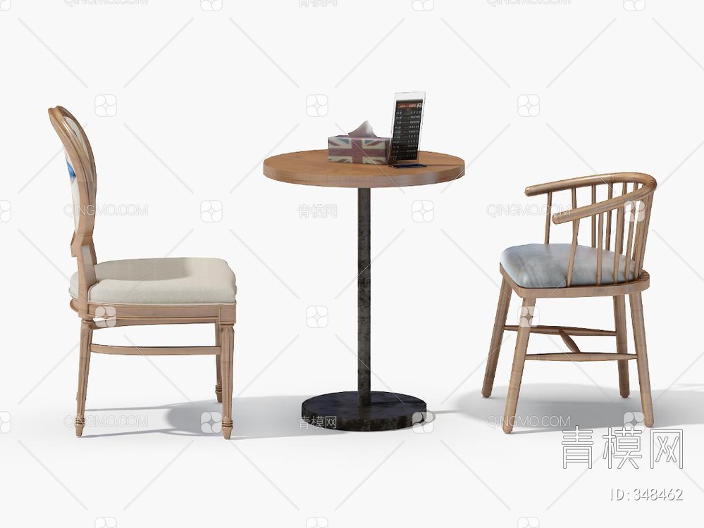 户外休闲茶桌椅组合3D模型下载【ID:348462】