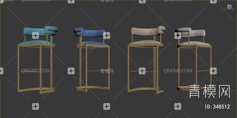 吧椅3D模型下载【ID:348512】