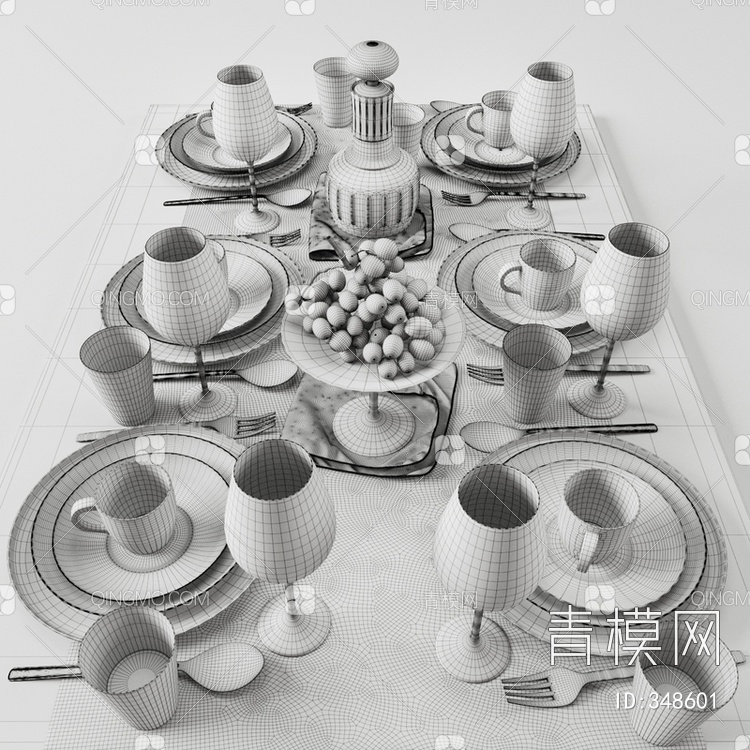 餐具3D模型下载【ID:348601】