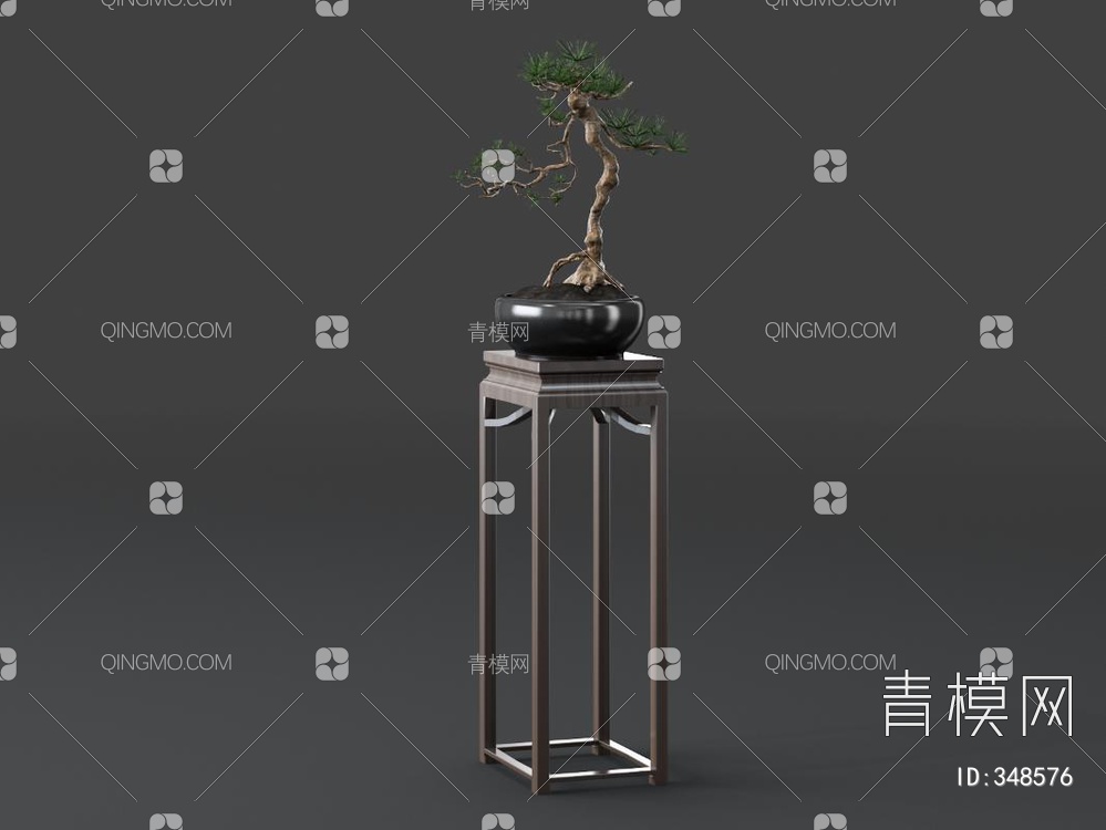 松树盆栽3D模型下载【ID:348576】