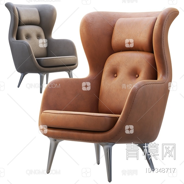 皮革单椅3D模型下载【ID:348717】