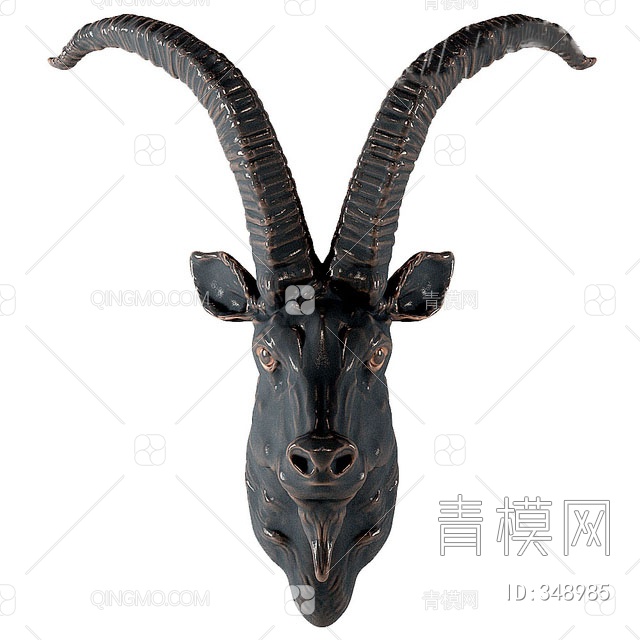 羊头雕塑3D模型下载【ID:348985】