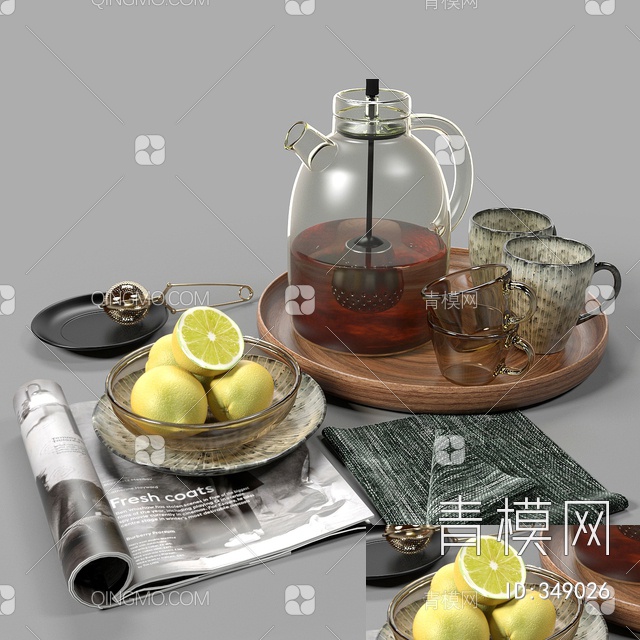 餐桌摆件3D模型下载【ID:349026】