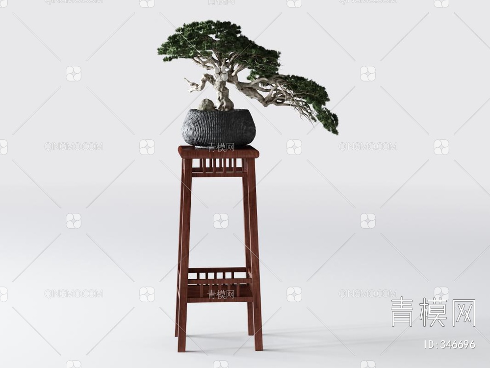 松树盆栽3D模型下载【ID:346696】