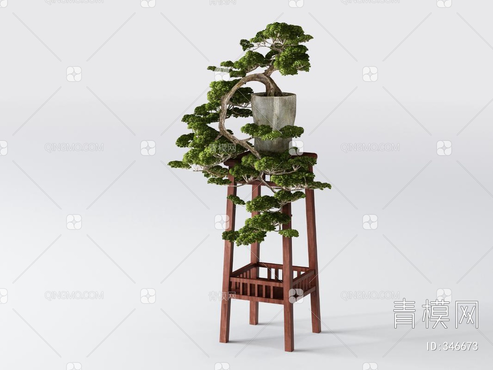 盆栽盆景3D模型下载【ID:346673】
