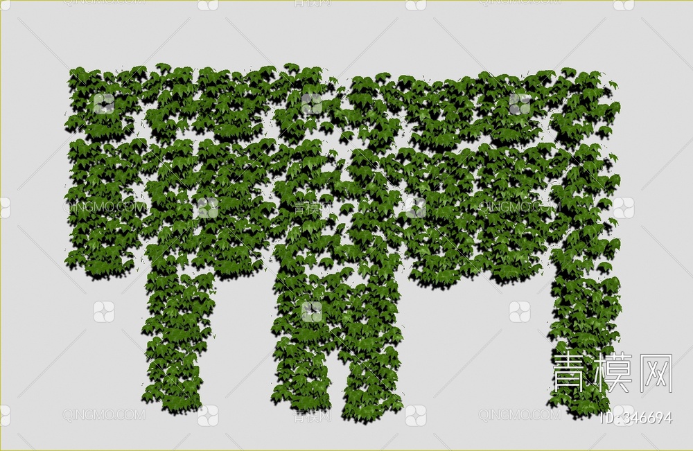爬山虎植物墙3D模型下载【ID:346694】