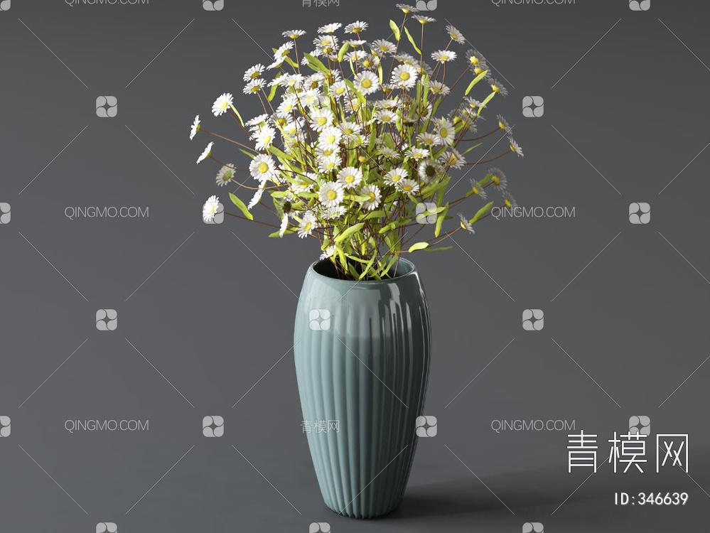 植物盆栽花卉3D模型下载【ID:346639】