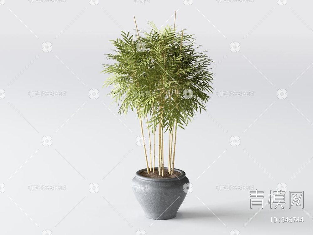 竹子盆栽3D模型下载【ID:346744】