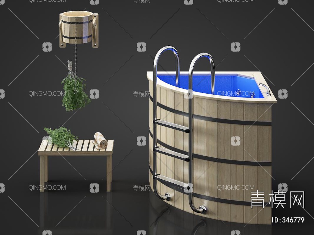 浴缸3D模型下载【ID:346779】